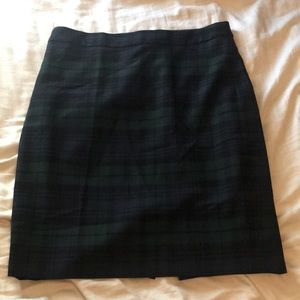 J Crew Blackwatch Plaid Pencil Skirt